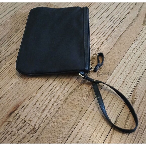 Laundry By Shelli Segal Womens Black Wrist Bag Purse Handbag - Picture 3 of 11